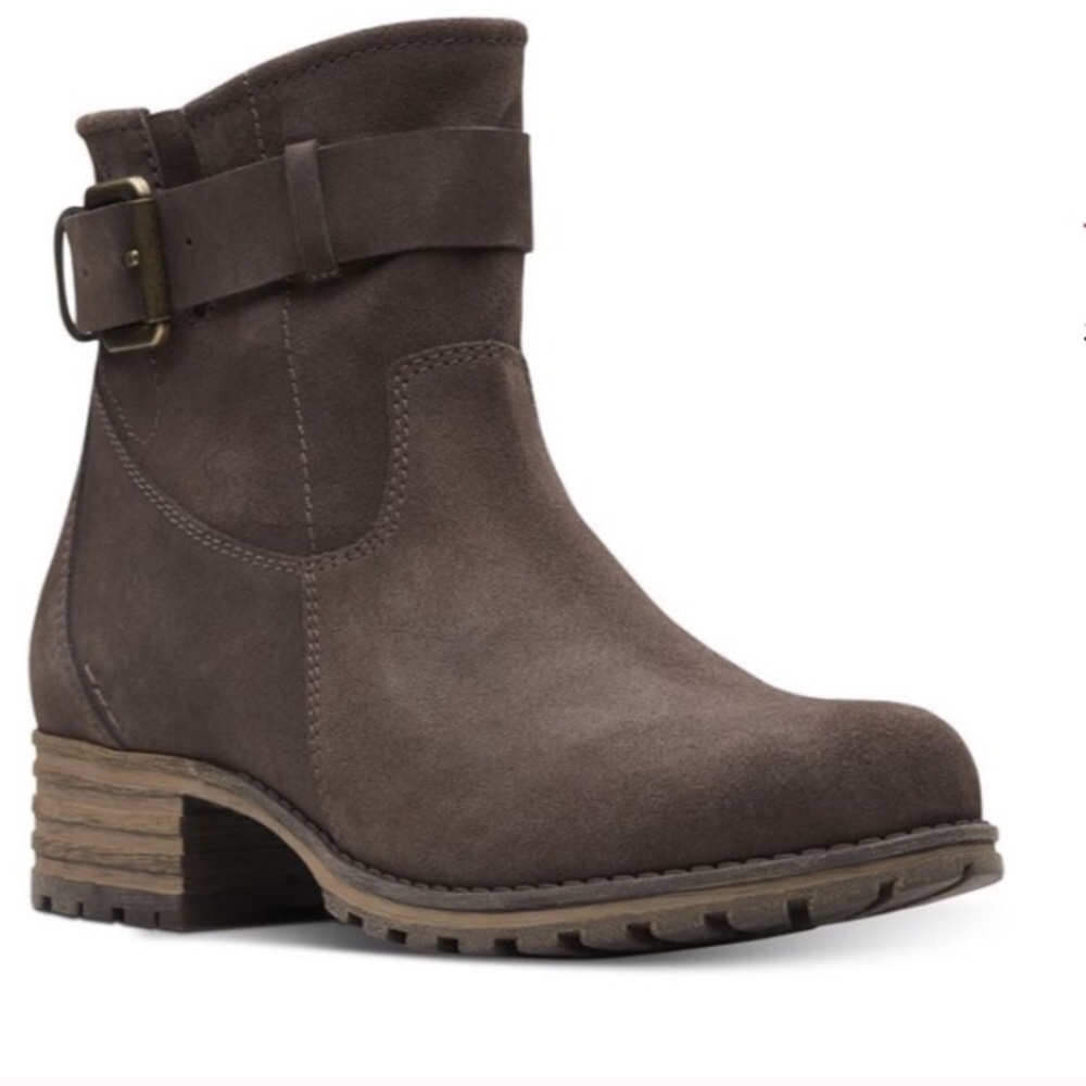 Suede Brown Buckle Boots - New/Unused